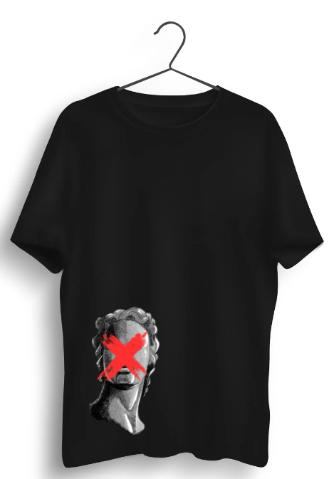 Just Another Head Graphic Printed Black Tshirt